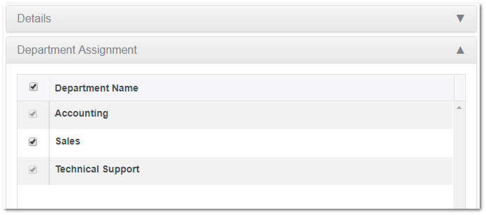 Shift Schedule Department Assignment